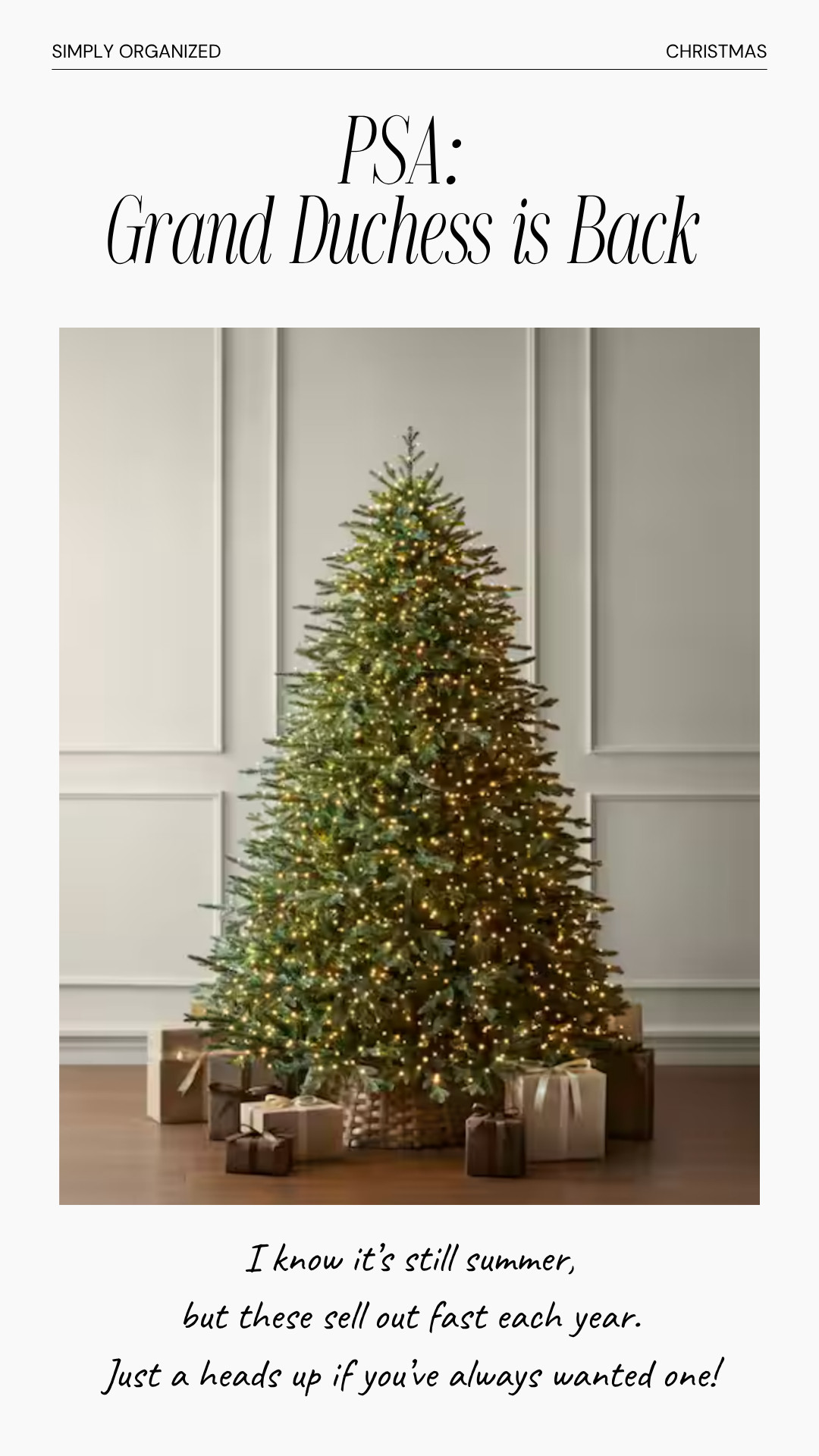 I know it's August, but these trees go fast! I just received an email from the Home Depot that the Grand Duchess trees and garlands are back in stock. If you've been wanting one and have missed the opportunity because they sell out so quickly, this is a great time to grab one!  

 #LTKSeasonal #LTKHome