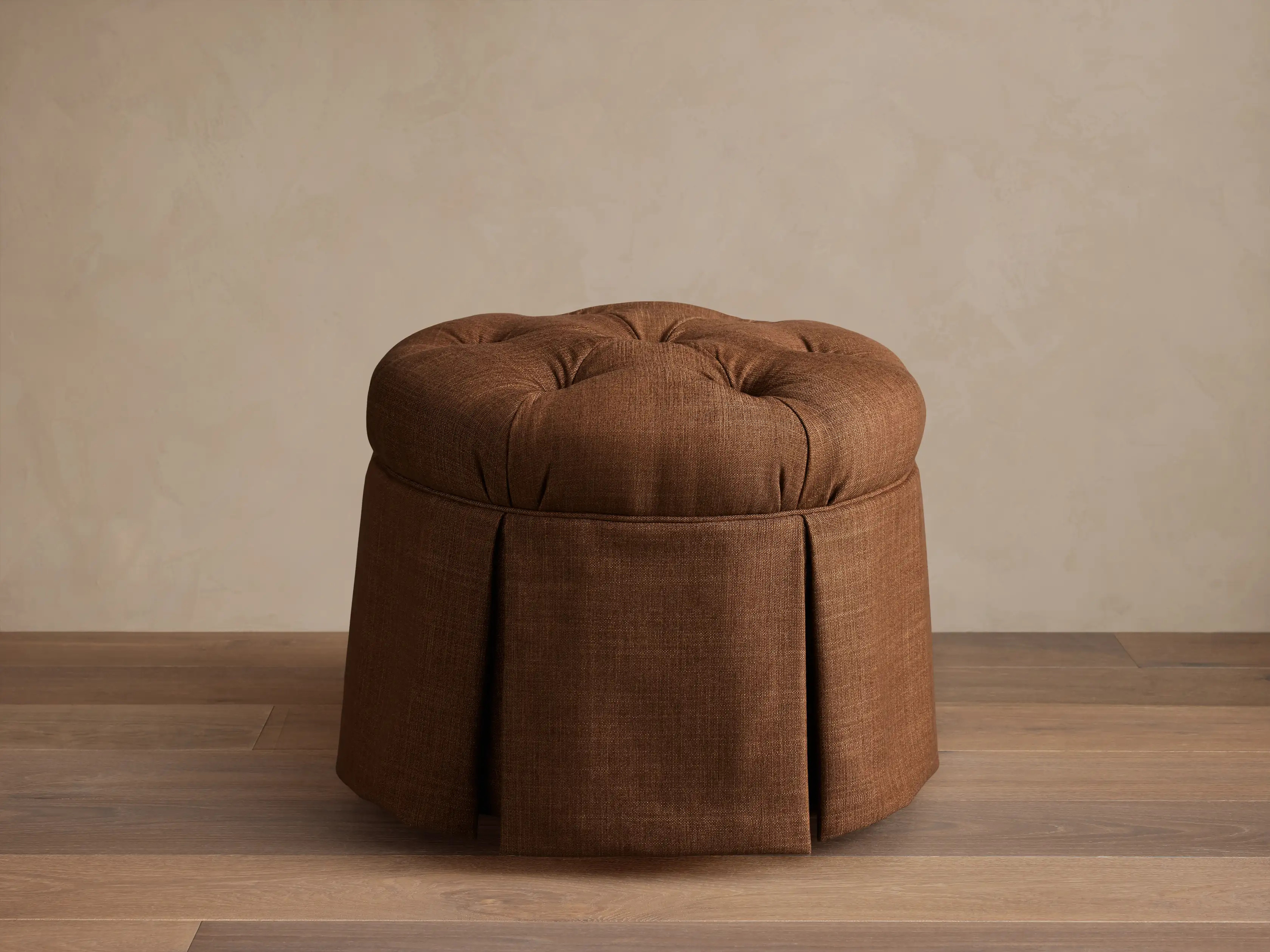 Liddie Round Ottoman | Arhaus