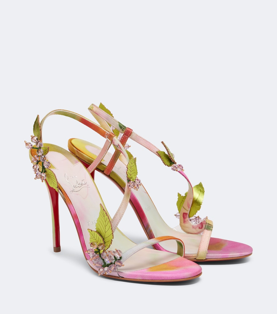 Christian Louboutin Rosa Fruit embellished satin sandals | Mytheresa (UK)