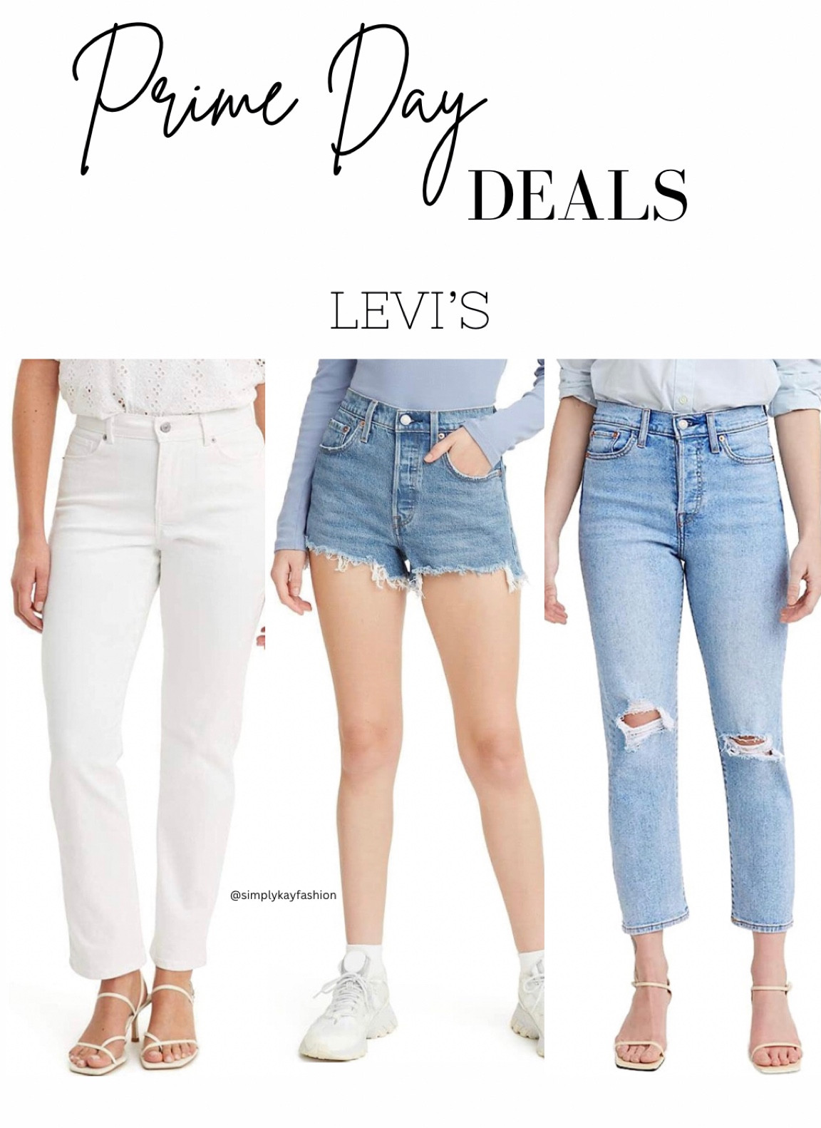Amazon Prime Day 
Levi’s jeans and shorts on sale! 
Jean shorts, jeans, outfits 

#LTKxPrimeDay #LTKunder100 #LTKsalealert