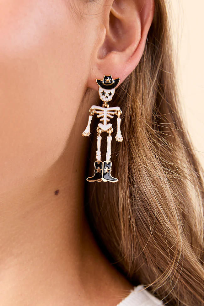 Howdy Skeleton Earrings | Pink Lily