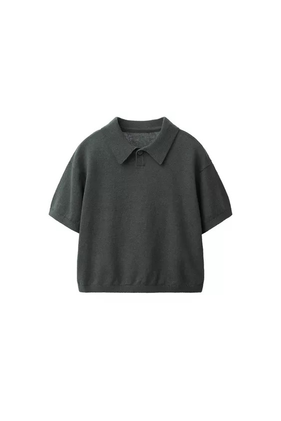 KNIT COTTON LINEN POLO SHIRT | Zara UK