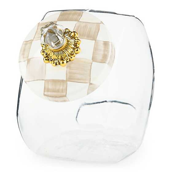 Mocha Check Medium Kitchen Canister | MacKenzie-Childs