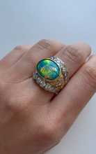 One of a Kind Platinum & 14K Yellow Gold Opal & Diamond Ring | Moda Operandi (Global)