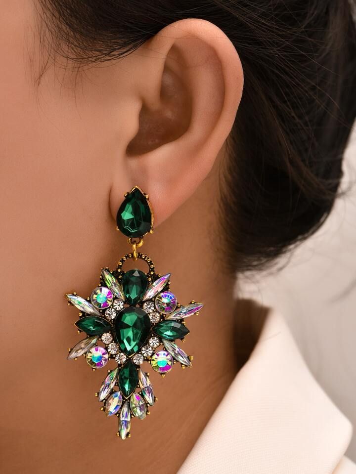 Rhinestone Decor Drop Earrings | SHEIN