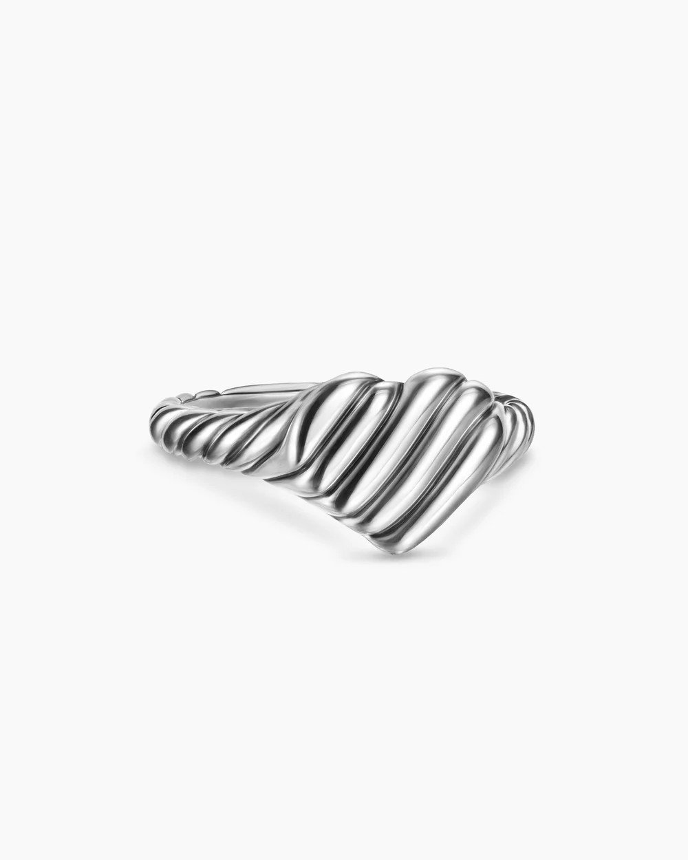 David Yurman | Sculpted Cable Heart Pinky Ring in Sterling Silver, 9mm | David Yurman