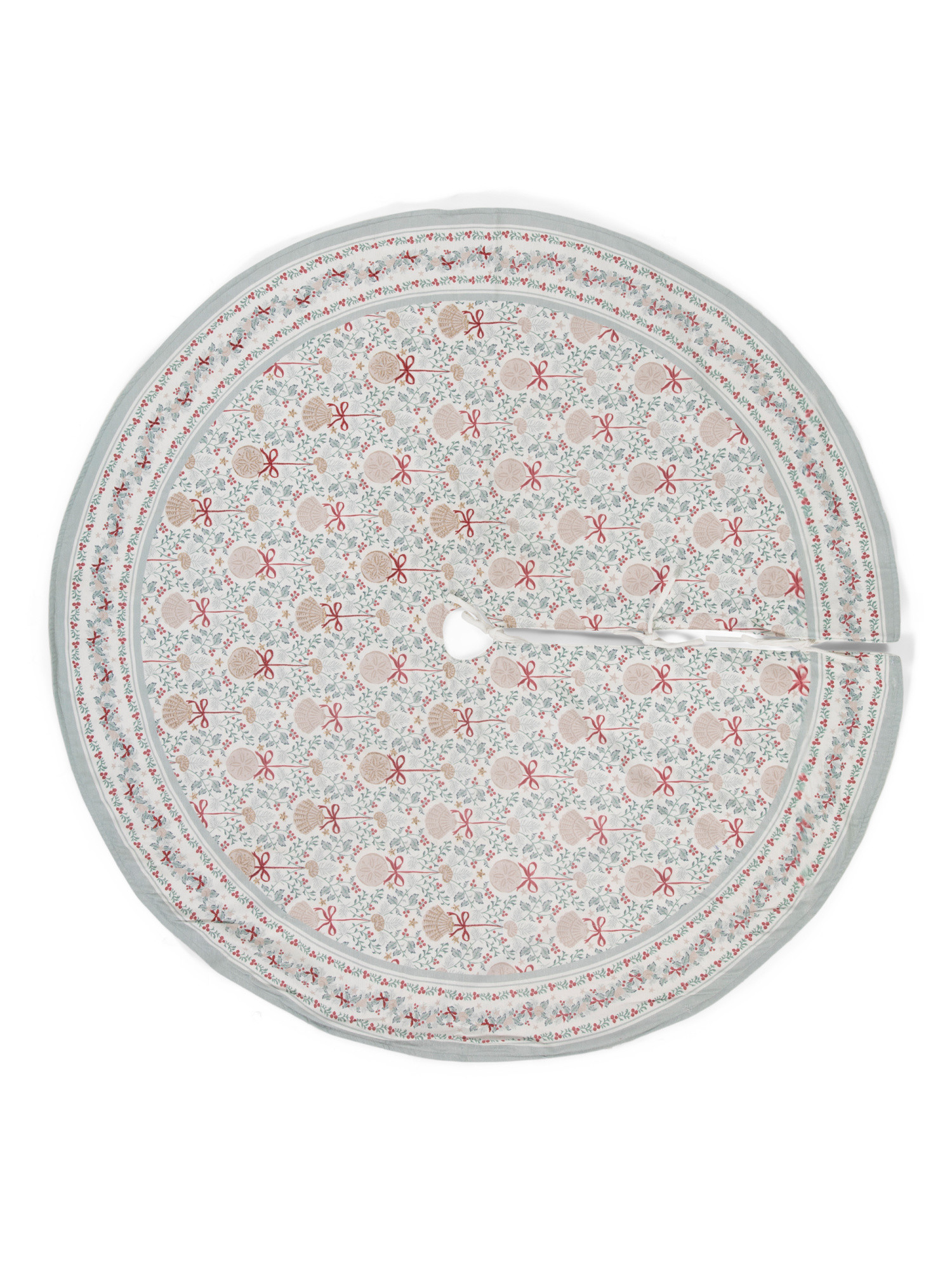 54in Festive Shells And Bows Tree Skirt | Marshalls