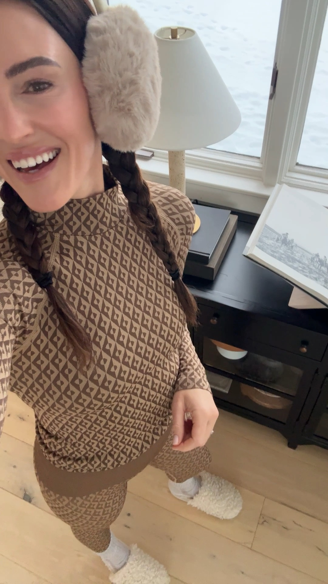 Affordable snow base layer from Zara - runs a bit small. Wearing mediums. 
Earmuffs and slippers from
Amazon!

Ski
Spring break 

#LTKSeasonal