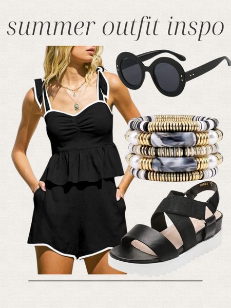 Amazon summer outfit inspo, two piece set, retro sunglasses, beaded bracelet set, black sandals, vacation outfit, casual outfit 


#LTKFindsUnder50 #LTKStyleTip #LTKShoeCrush