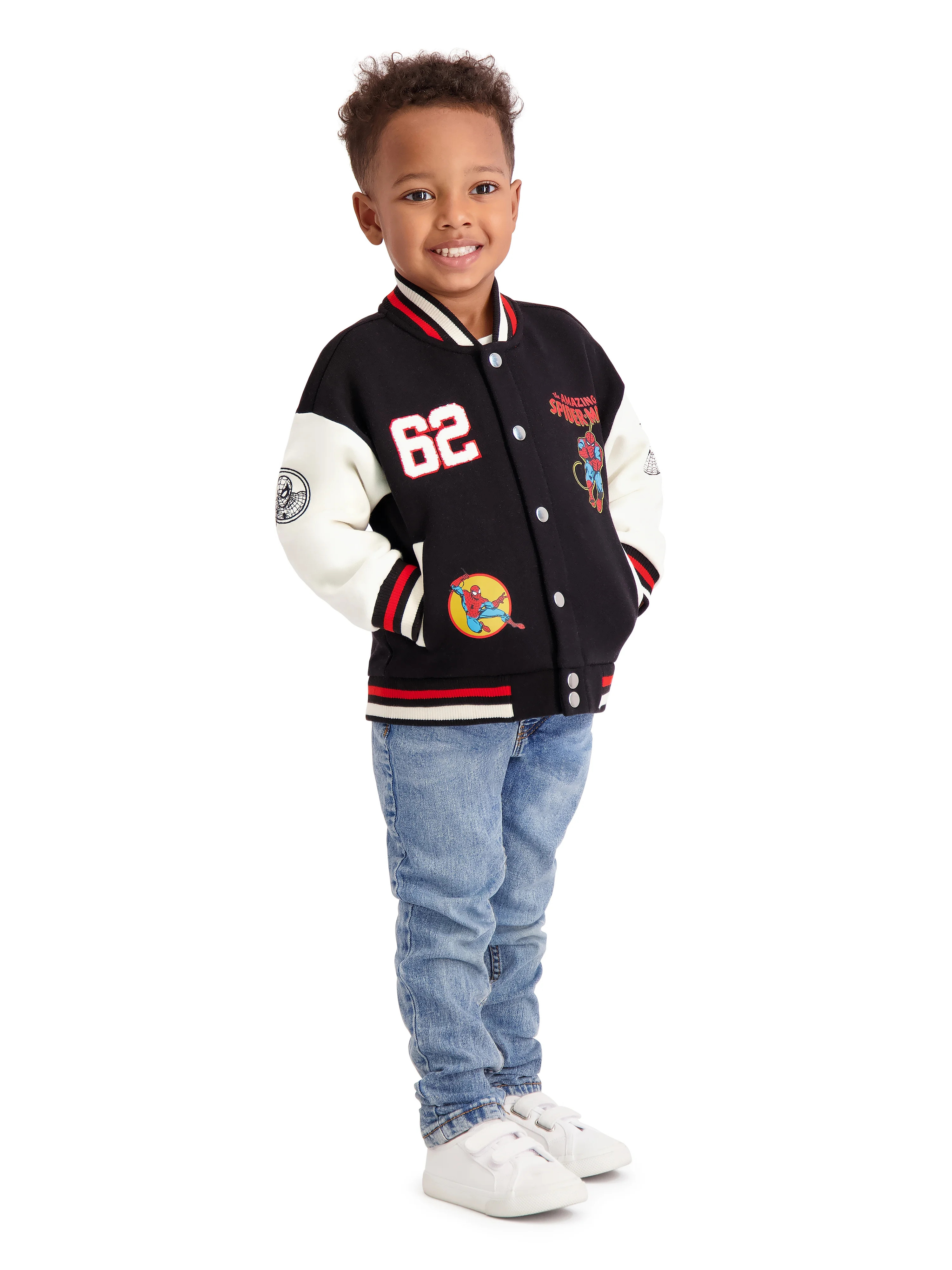 Spiderman Toddler Boy Bomber Jacket, Sizes 12M-5T | Walmart (US)