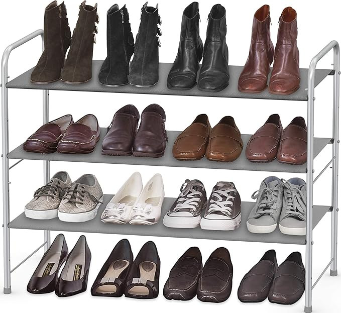 Simple Houseware 3-Tier Shoe Rack Storage Organizer, Grey | Amazon (US)