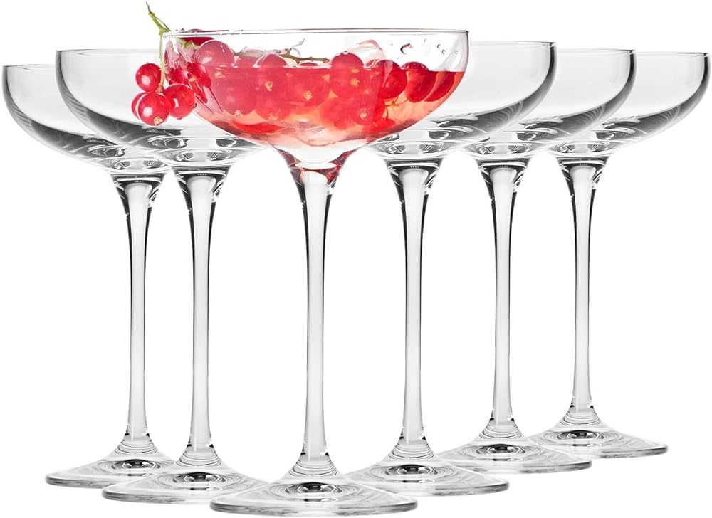 Krosno Champagne Coupe Glasses | Set of 6 | 8.1 oz | Harmony Collection | Perfect for Home Restau... | Amazon (US)
