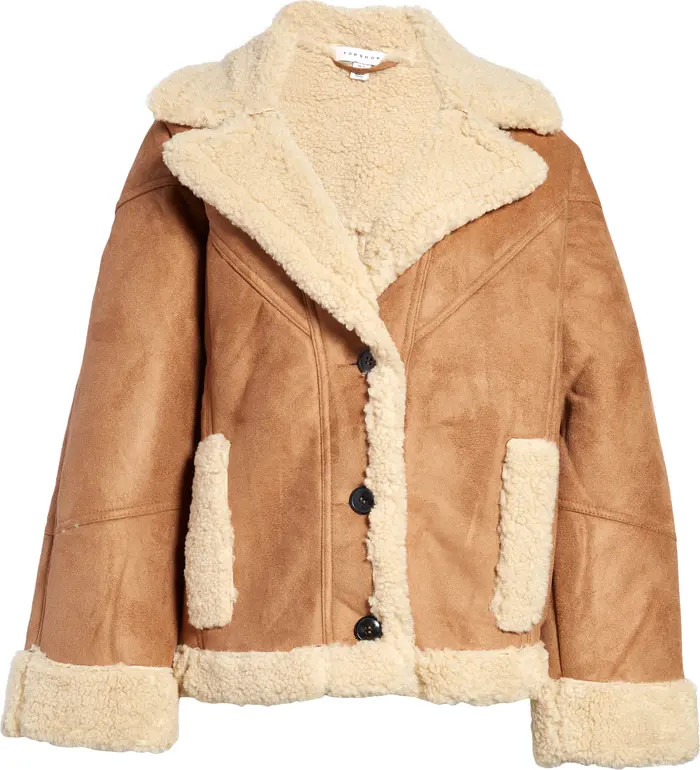 Faux Shearling Car Coat | Nordstrom