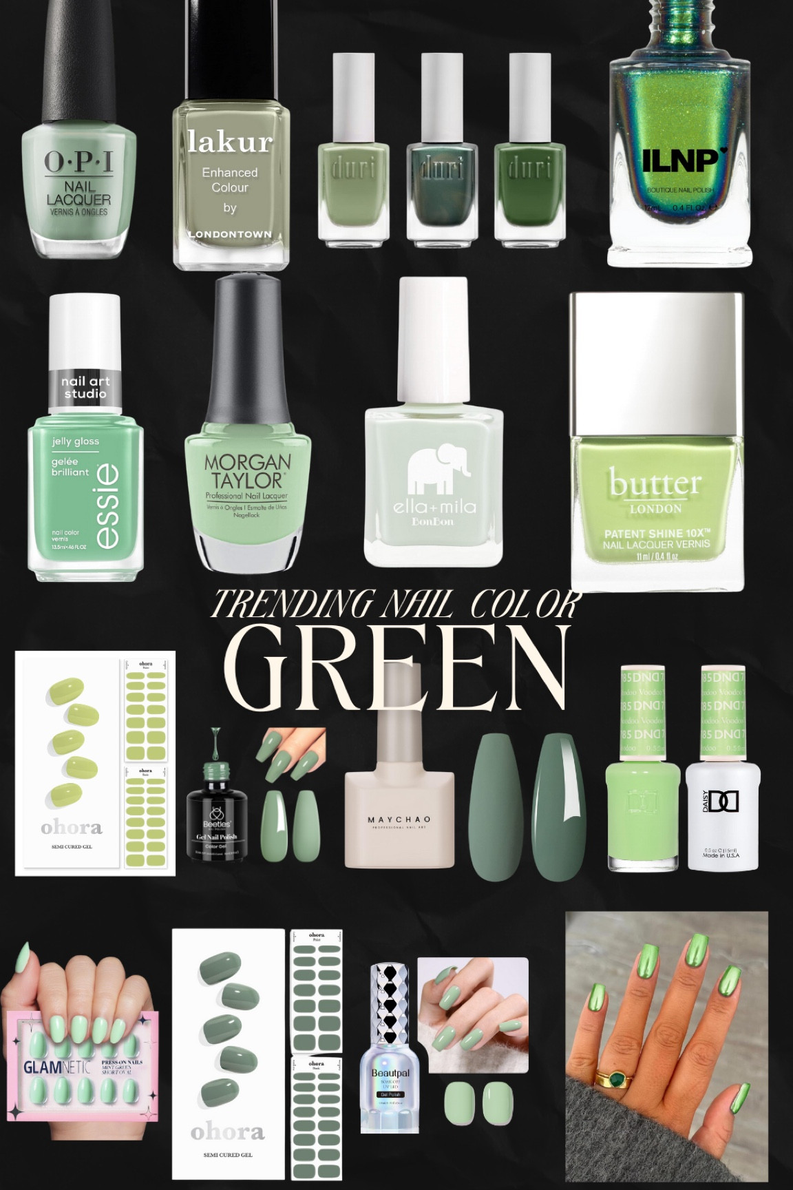 Trending nail polish color - summer nail polish color - spray nail polish color - sage nail polish - nail art ideas - nail color - 2024 nail polish trend

#LTKBeauty #LTKFindsUnder50 #LTKStyleTip