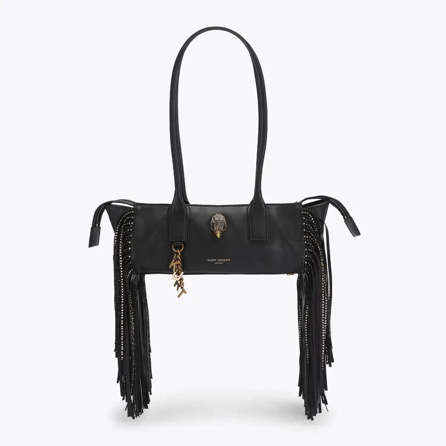 SLOANE EASTWEST SHOULDER FRINGE BAG | Kurt Geiger UK
