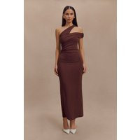 Anastasia One Shoulder Modal Midi Dress - Mahogany I MESHKI I Size XXL | MESHKI US