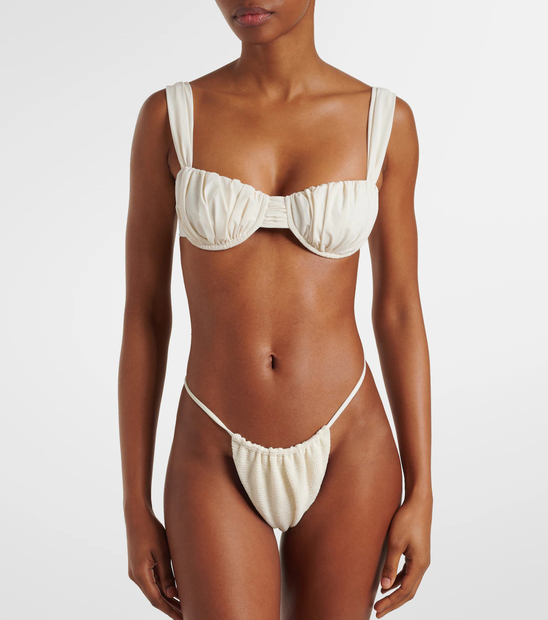 Emily ruched bikini top | Mytheresa (UK)