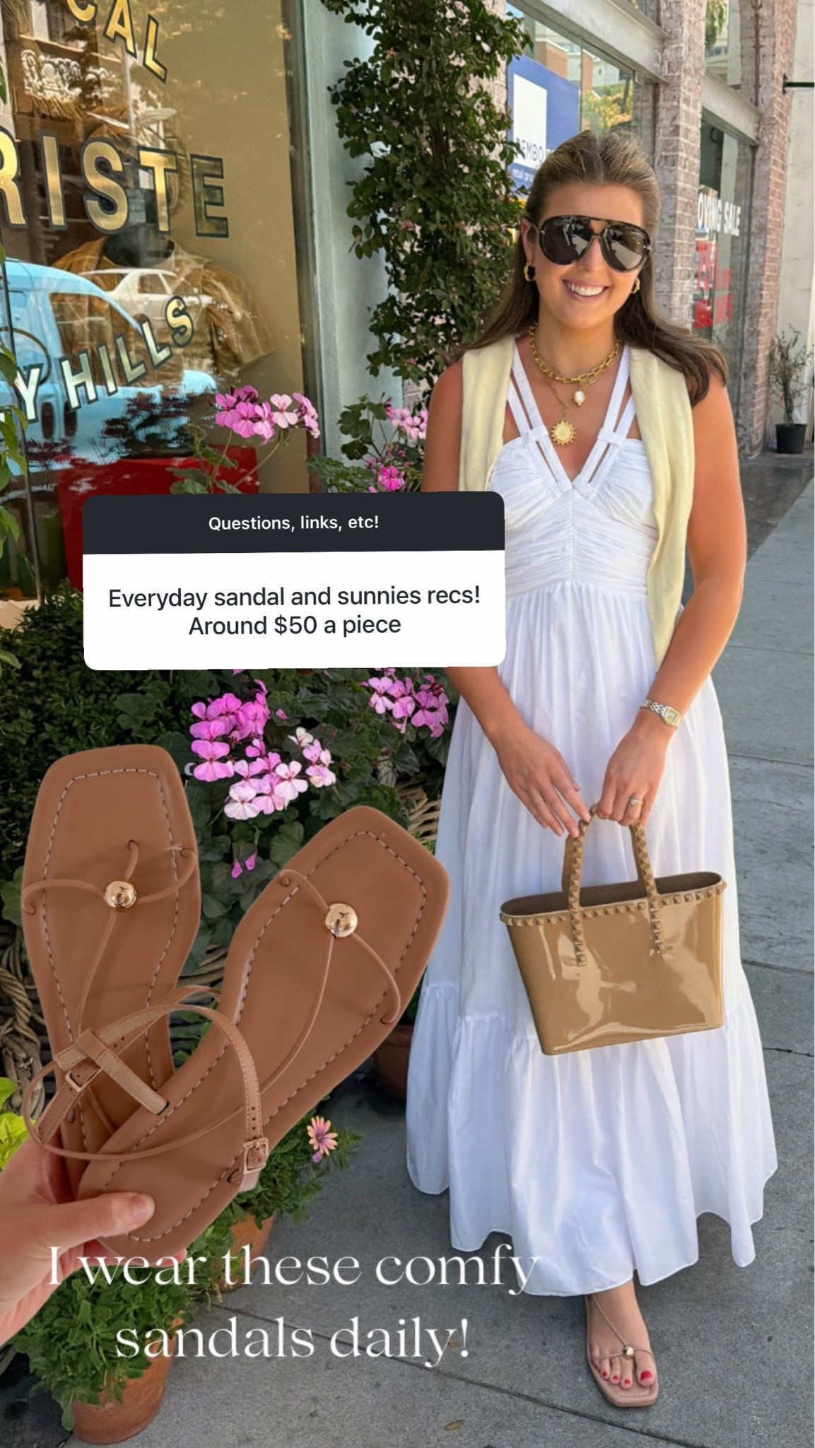 Sunnies and sandals!