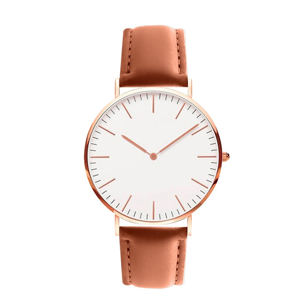 Anself - Men Women Fashion Simple Ultra-Thin Watch Minimalist Casual Leather Band Wrist Watch - W... | Walmart (US)