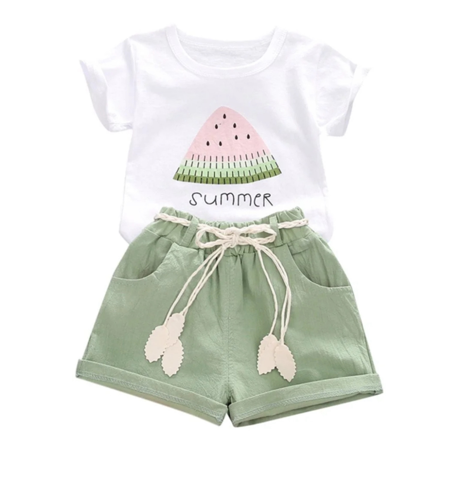YOUNGER TREE Baby Girl Summer Short Set 