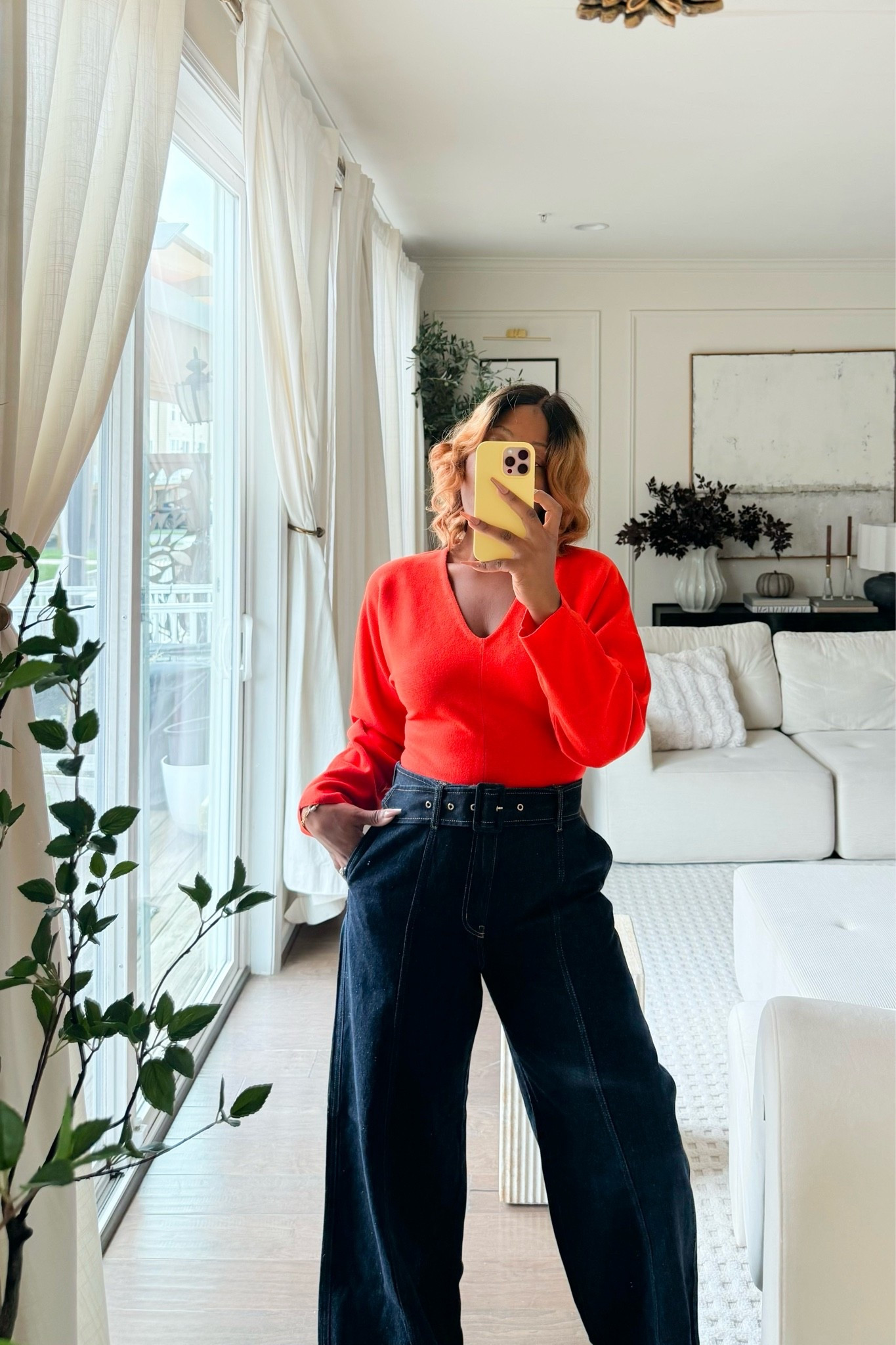 Such a cute combo! Loving this sweater too with these wide leg jeans

#LTKSeasonal #LTKMidsize #LTKOver40