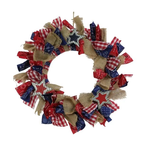 Way To Celebrate Patriotic Wreath, Bandana | Walmart (US)