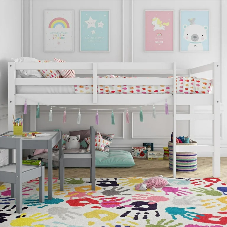 DHP Benson Junior Twin Loft Bed, White - Walmart.com | Walmart (US)