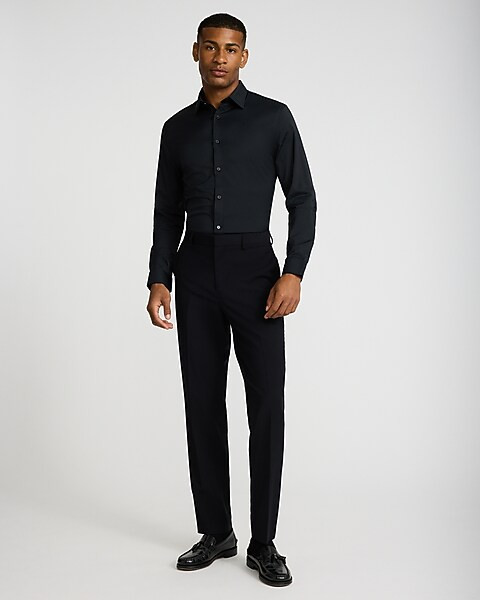 Slim Solid Wrinkle-Resistant Performance Dress Shirt | Express