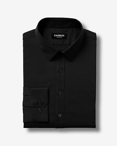 Slim Solid Wrinkle-resistant Performance Dress Shirt | Express (Pmt Risk)