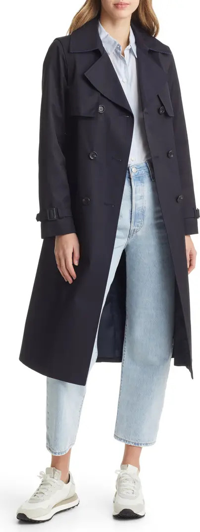 Water Repellent Double Face Cotton Blend Trench Coat | Nordstrom