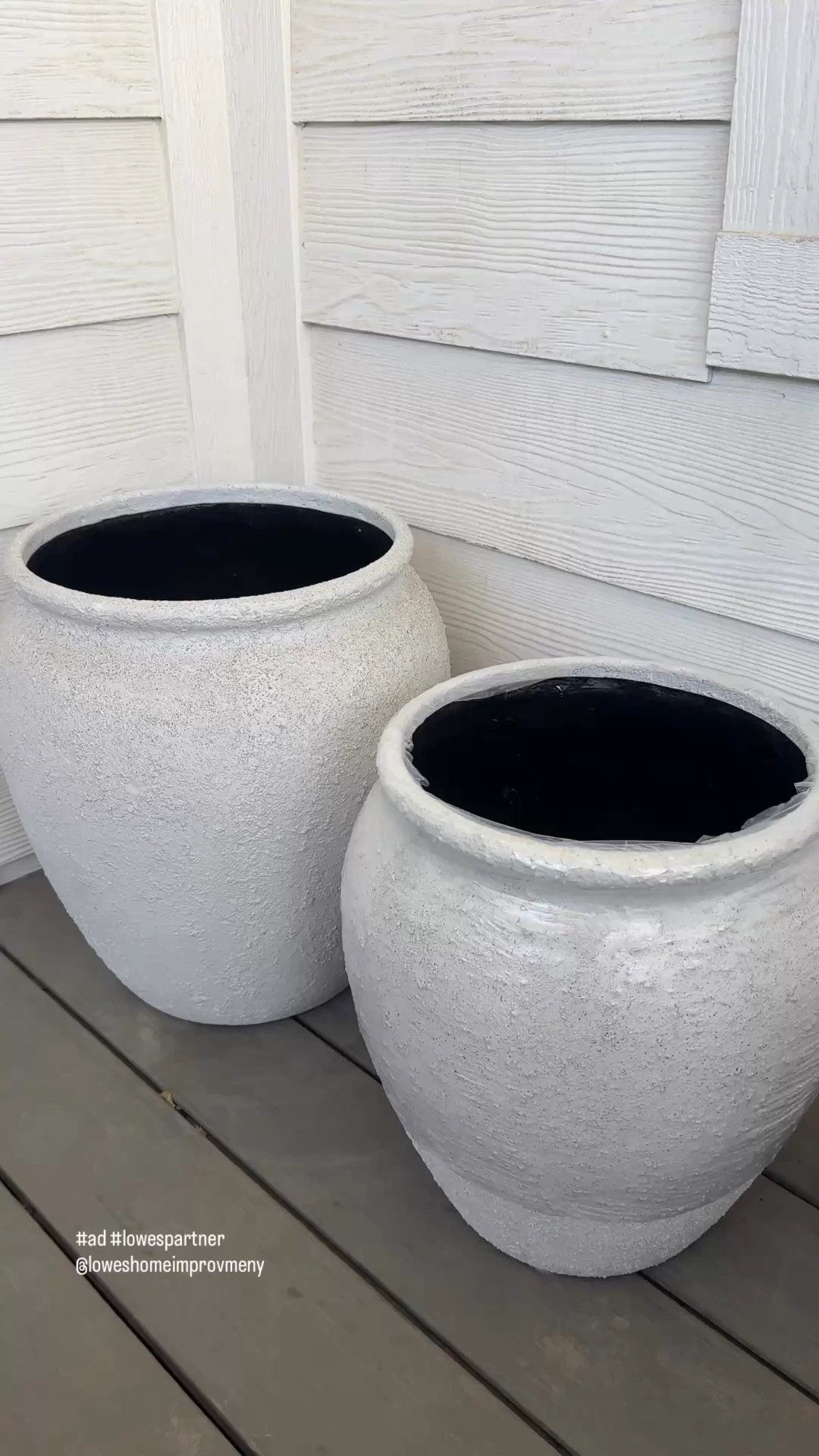 I love these self watering textured pots I found at @lowes #ad #lowespartner 

#LTKHome #LTKSeasonal