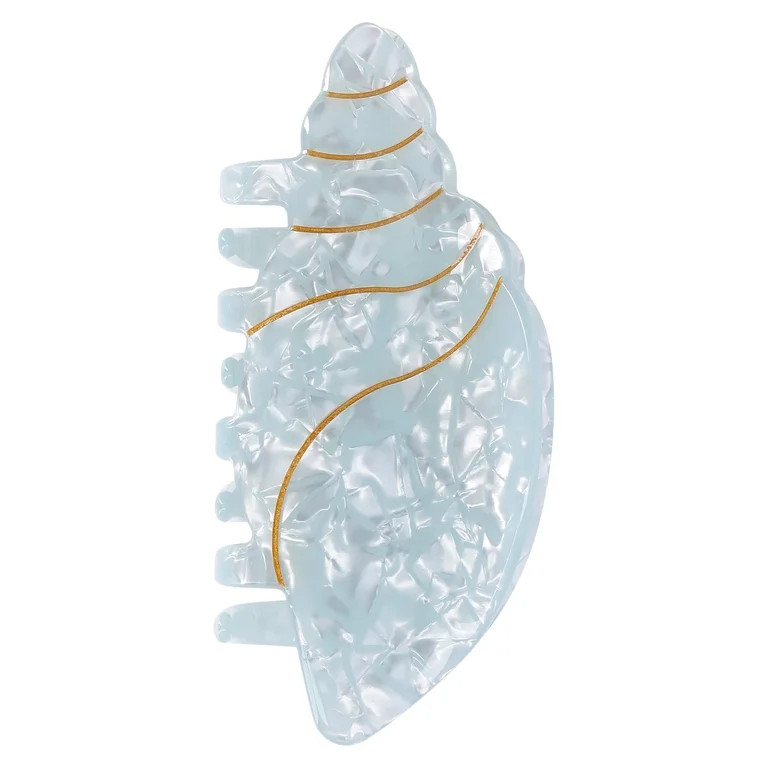 No Boundaries Acrylic Conch Shell Hair Claw Clip, Aqua | Walmart (US)
