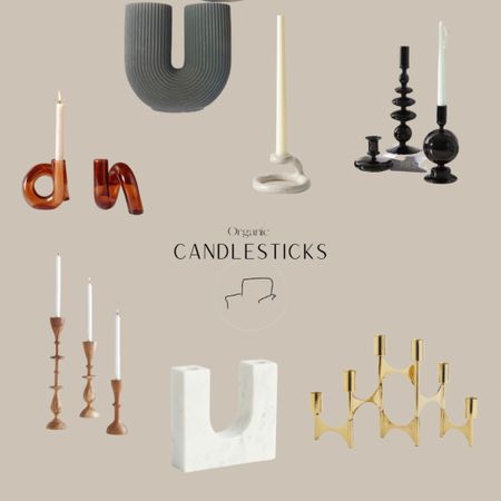 Unique organic candlesticks 
Living room decor
Dining room decor
Candle holders

#LTKhome #LTKstyletip