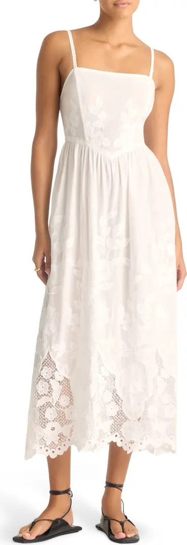 Flora Embroidered Sleeveless Cover-Up Maxi Dress | Nordstrom