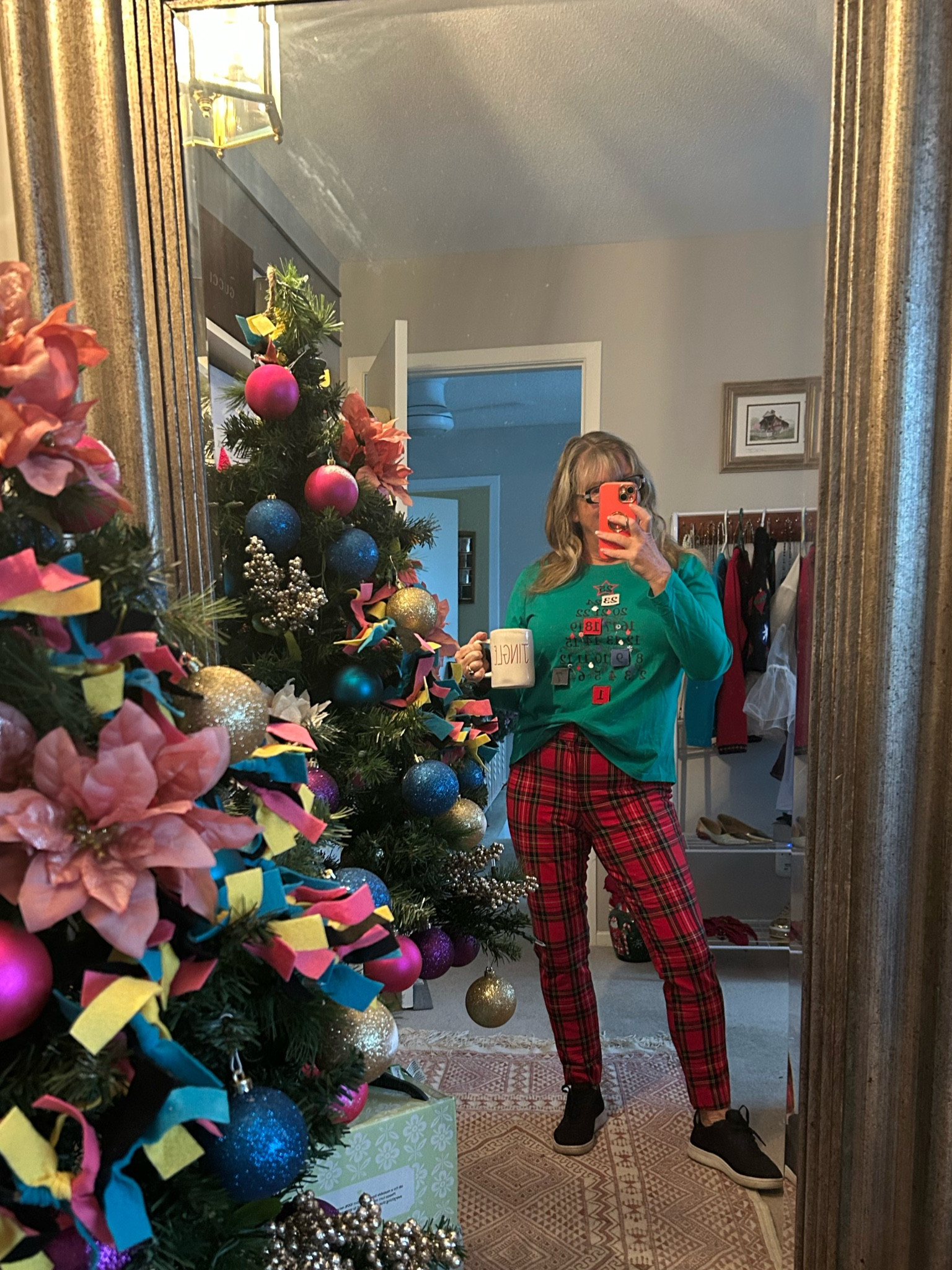 Time for Christmas baking so let’s get over the top christmassy 

Also wearing a pajama top as a top because I am like that lol 

#LTKMidsize #LTKSeasonal #LTKHoliday