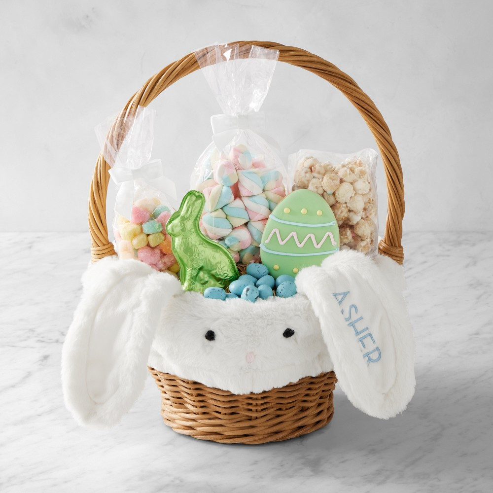 Pottery Barn Kids x Williams Sonoma Small Fur Bunny Easter Basket | Williams-Sonoma