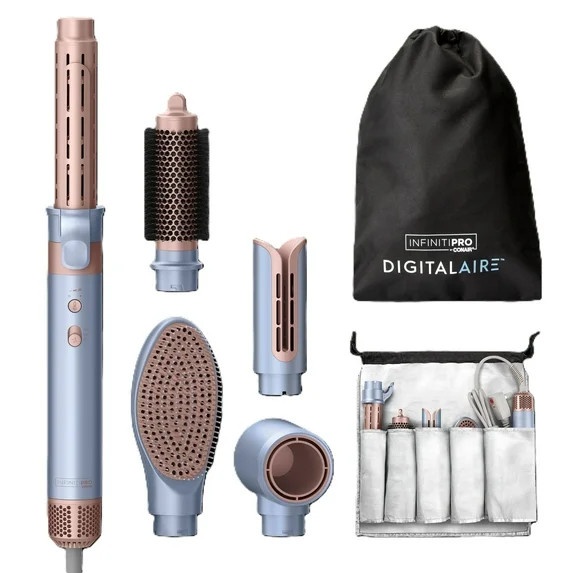 InfinitiPRO DigitalAIRE Wet-to-Dry Styling Wand with Multiple Attachments & Storage Bag | Walmart (US)