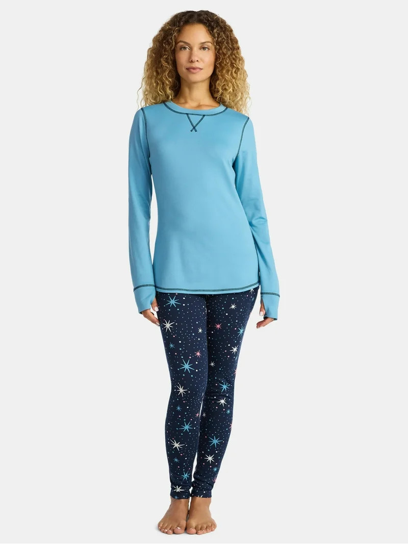ClimateRight by Cuddl Duds Women's and Women’s Plus Top and Leggings Set, 2-Piece | Walmart (US)