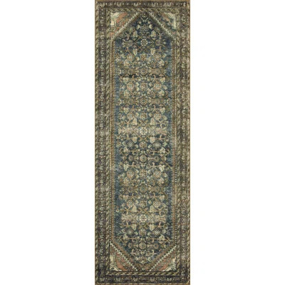 Magnolia Home By Joanna Gaines X Loloi Banks Machine Washable Denim / Clay Area Rug | Birch Lane