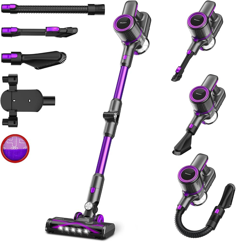 POWEART N700 Cordless Vacuum Cleaner, 30Kpa Powerful Cordless Stick Vacuum, 180° Foldable Wand, ... | Amazon (US)