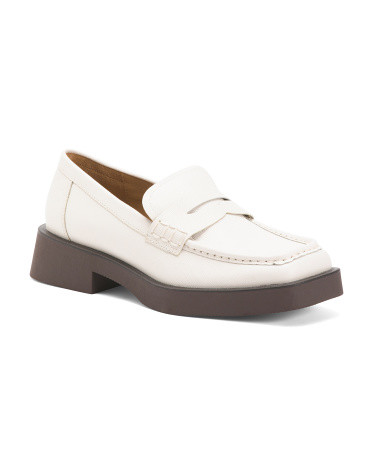 Leather Bowery Square Toe Loafers | TJ Maxx