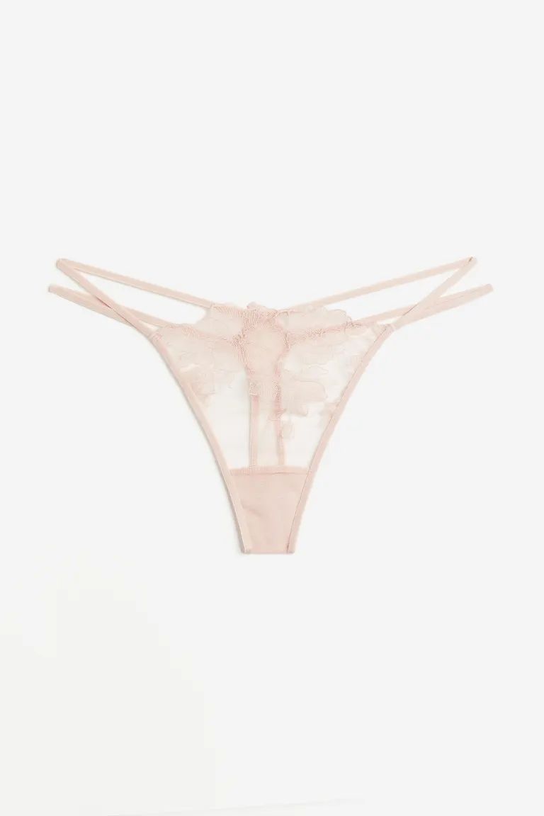 Embroidered thong briefs | H&M (UK, MY, IN, SG, PH, TW, HK)
