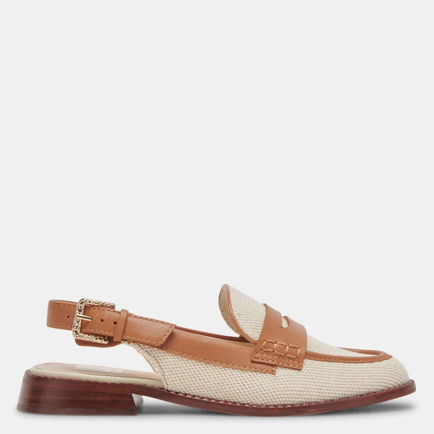 Hardi Loafers Tan Multi Canvas | Shop Simon