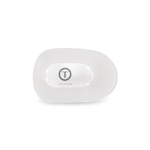 TELETIES - Large Flat Round Clip - Strong Grip, Bendable Teeth, Comfortable Curved Design - For Lying Down, Yoga, Driving & More - Ideal for Thick Hair - For All Hair Textures - Coconut White | Amazon (US)