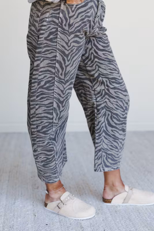 Saddle Sky Animal Print Pants | Three Bird Nest