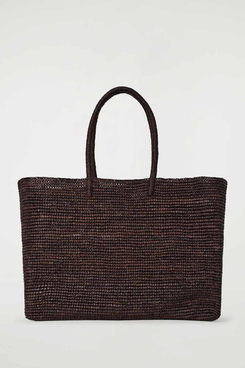 Oversized Hand-Woven Tote Bag - Raffia | COS (US)