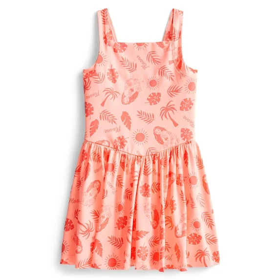 Moana Girls Active Sleeveless Dress with Built-In Shorts, Sizes 4-12 | Walmart (US)