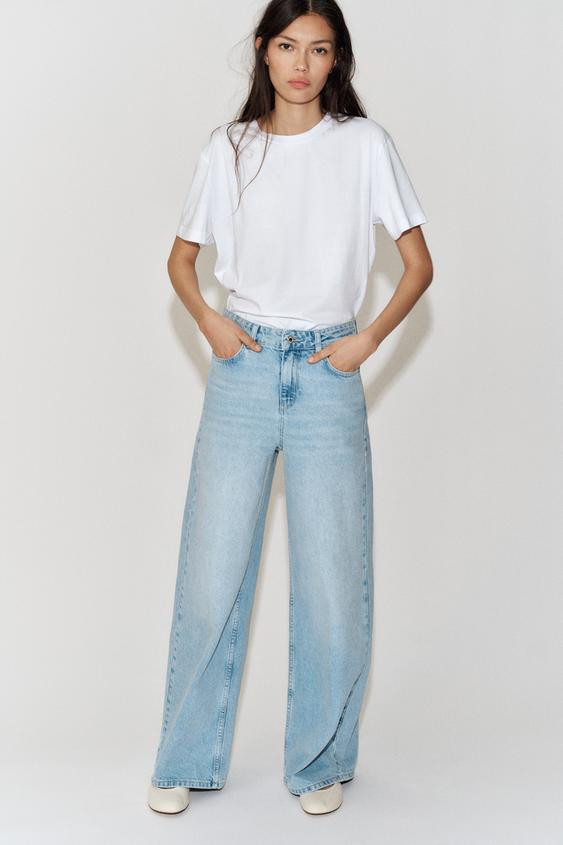 Z1975 WIDE-LEG MID-RISE JEANS | Zara UK