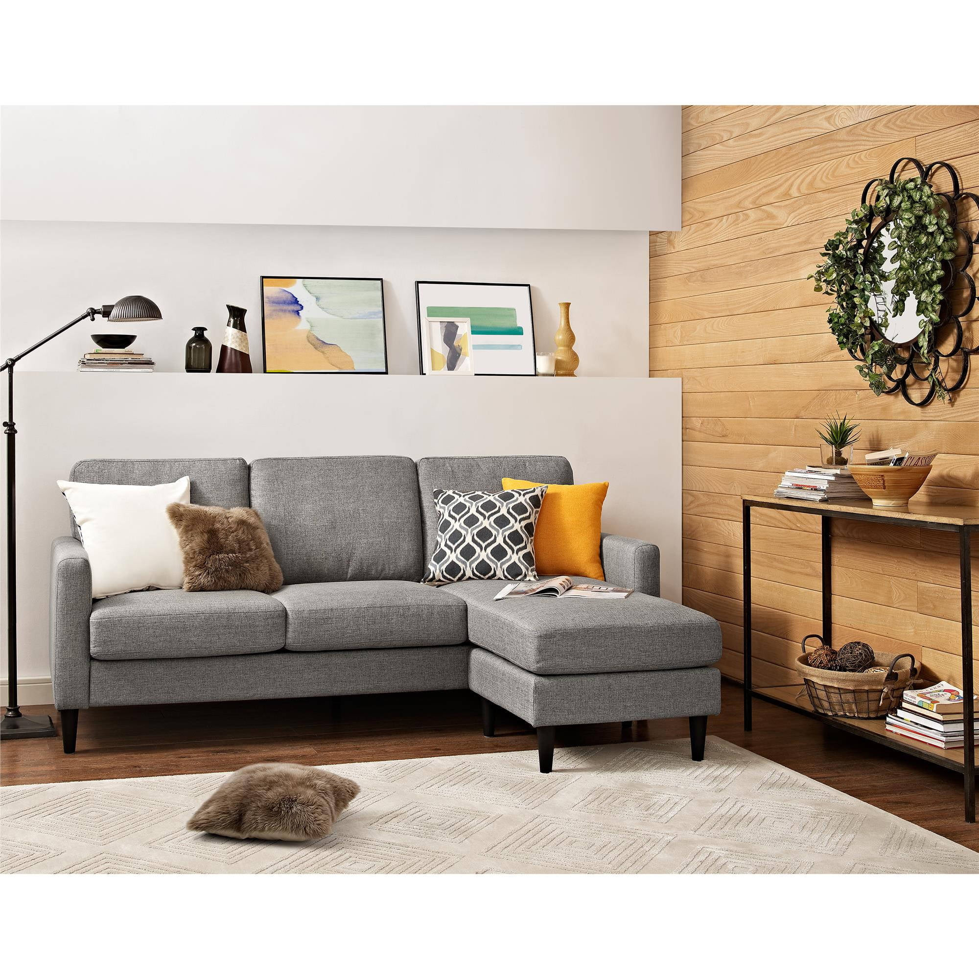 Dorel Living Kaci Sectional, Reversible, Multiple Colors | Walmart (US)