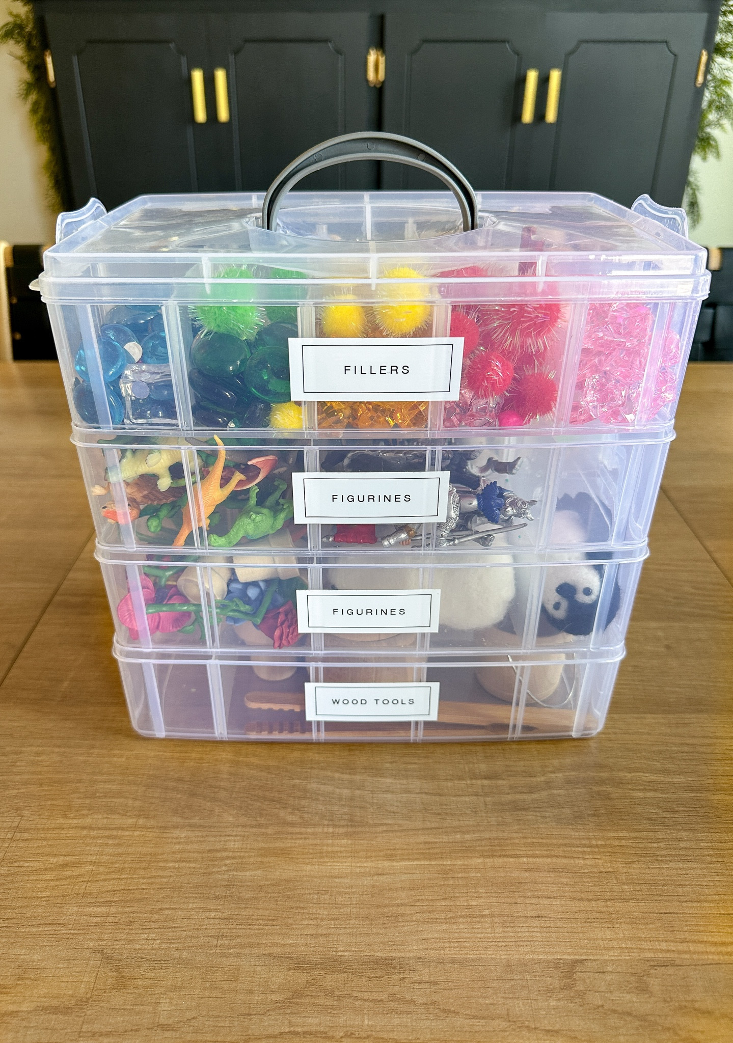 Another great way to organize small toys, accessories and sensory bin supplies! 

#homeorganization #organization #playroomorganization #

#LTKFamily #LTKKids #LTKHome